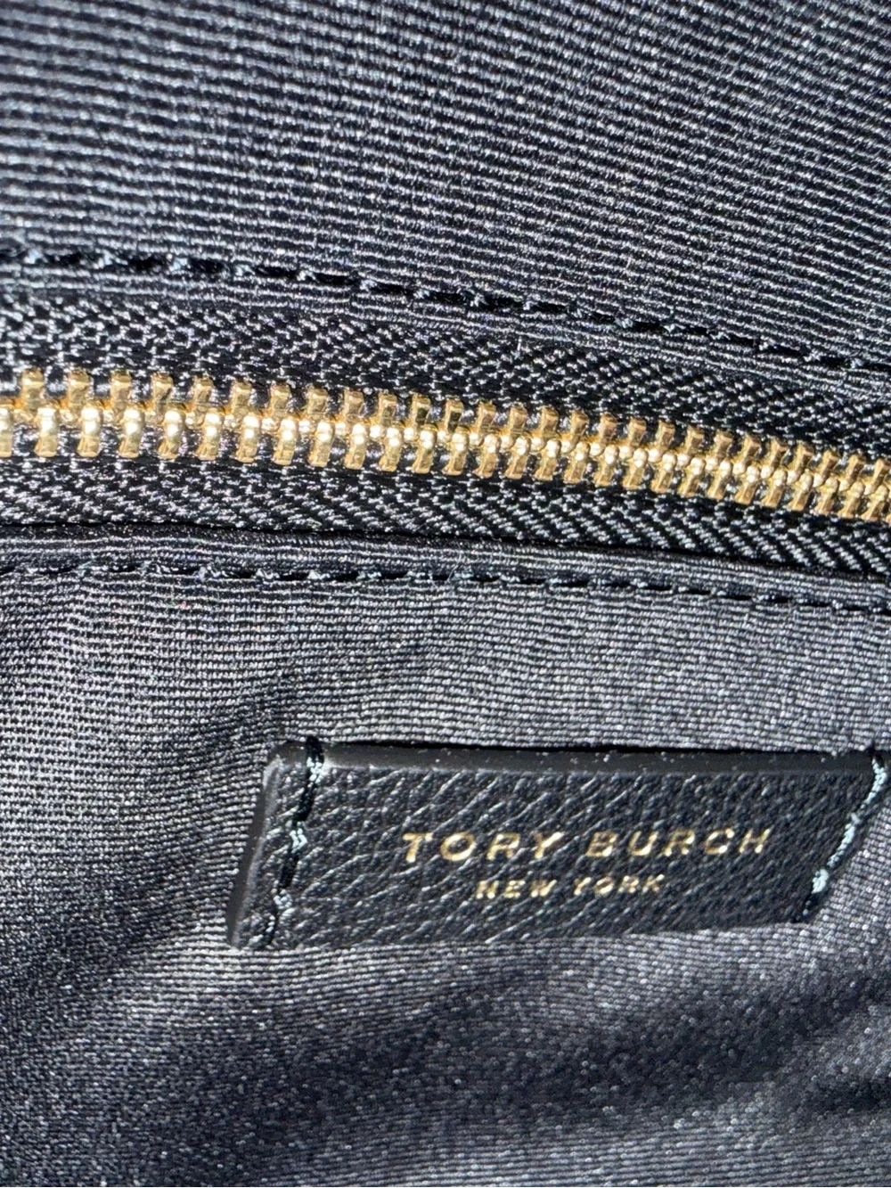 Tory Burch Thea Zip Top Black Pebbled Leather Hobo Shoulder Bag, NWT